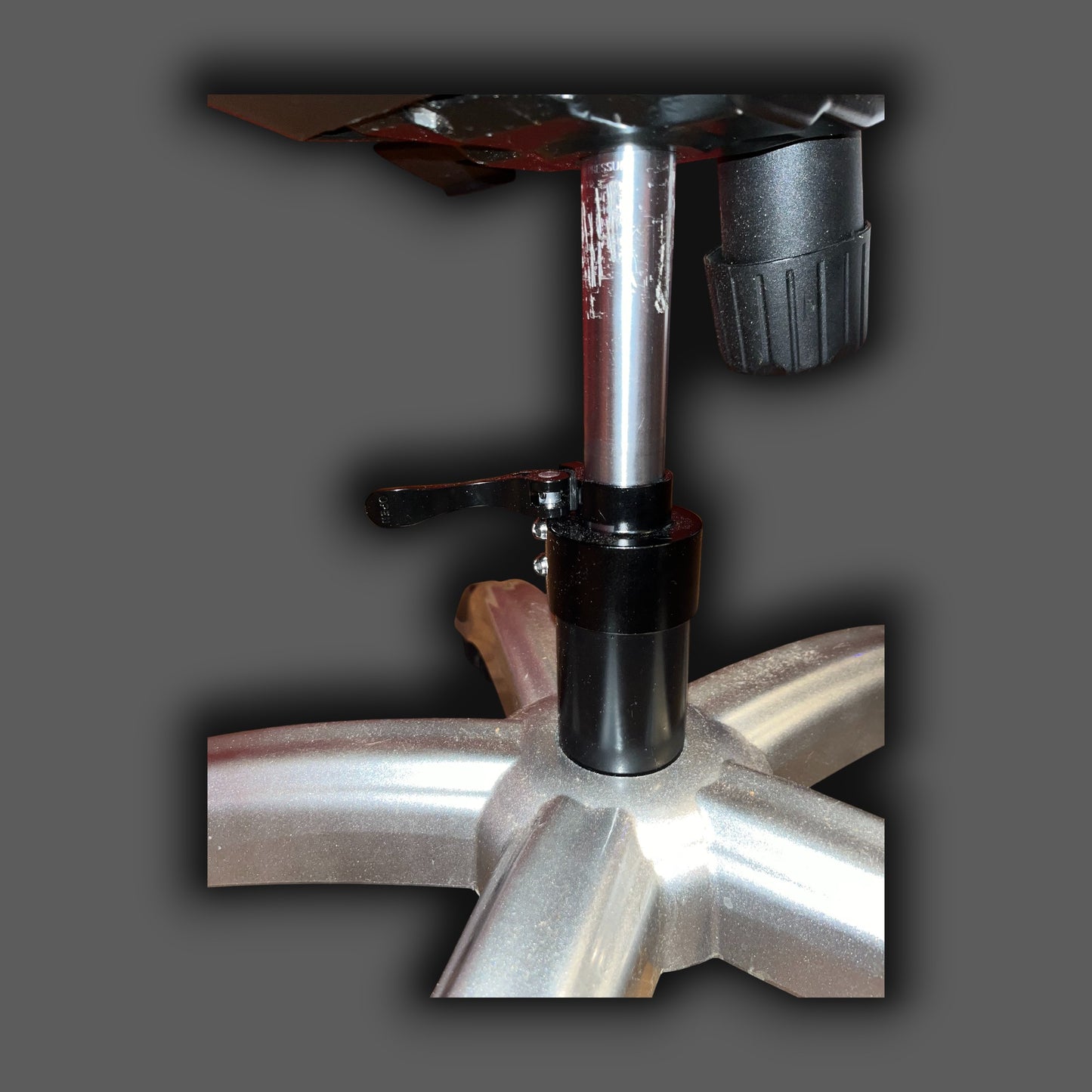 Office Chair Rotation Lock - Black Anodized