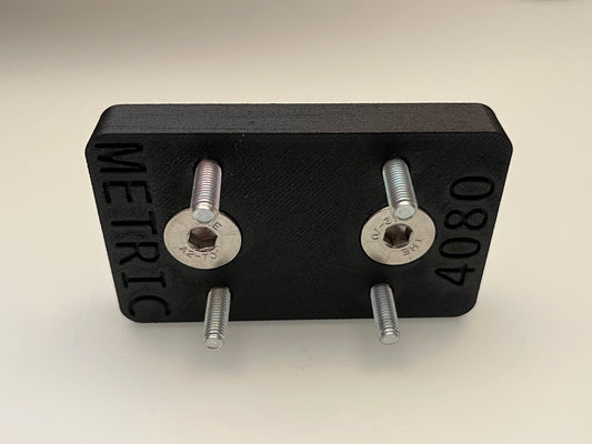 Metric 4080 Extrusion - SGR15 Rail Guide Adapter Plate