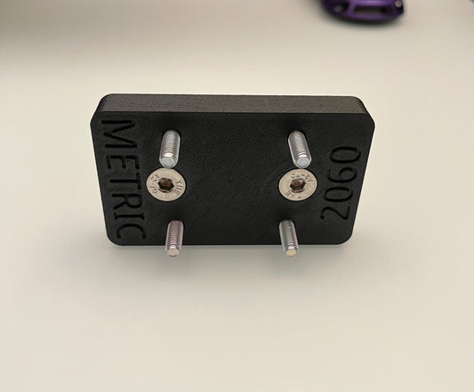 Metric 2060 Extrusion - SGR15 Rail Guide Adapter Plate